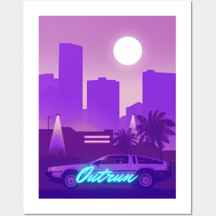 Outrun neon retro 80s Posters and Art